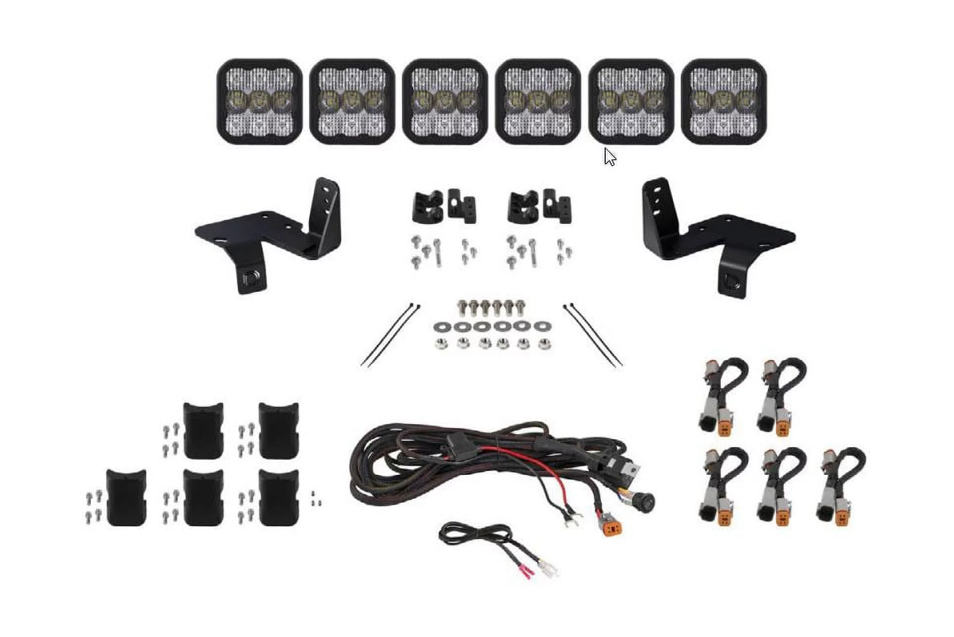 Diode Dynamics 2020-2022 Fits Ford F250 F350 F450 F550 Super Duty SS5 Pro Grille CrossLink Light Bar Kit White Combo DD7573