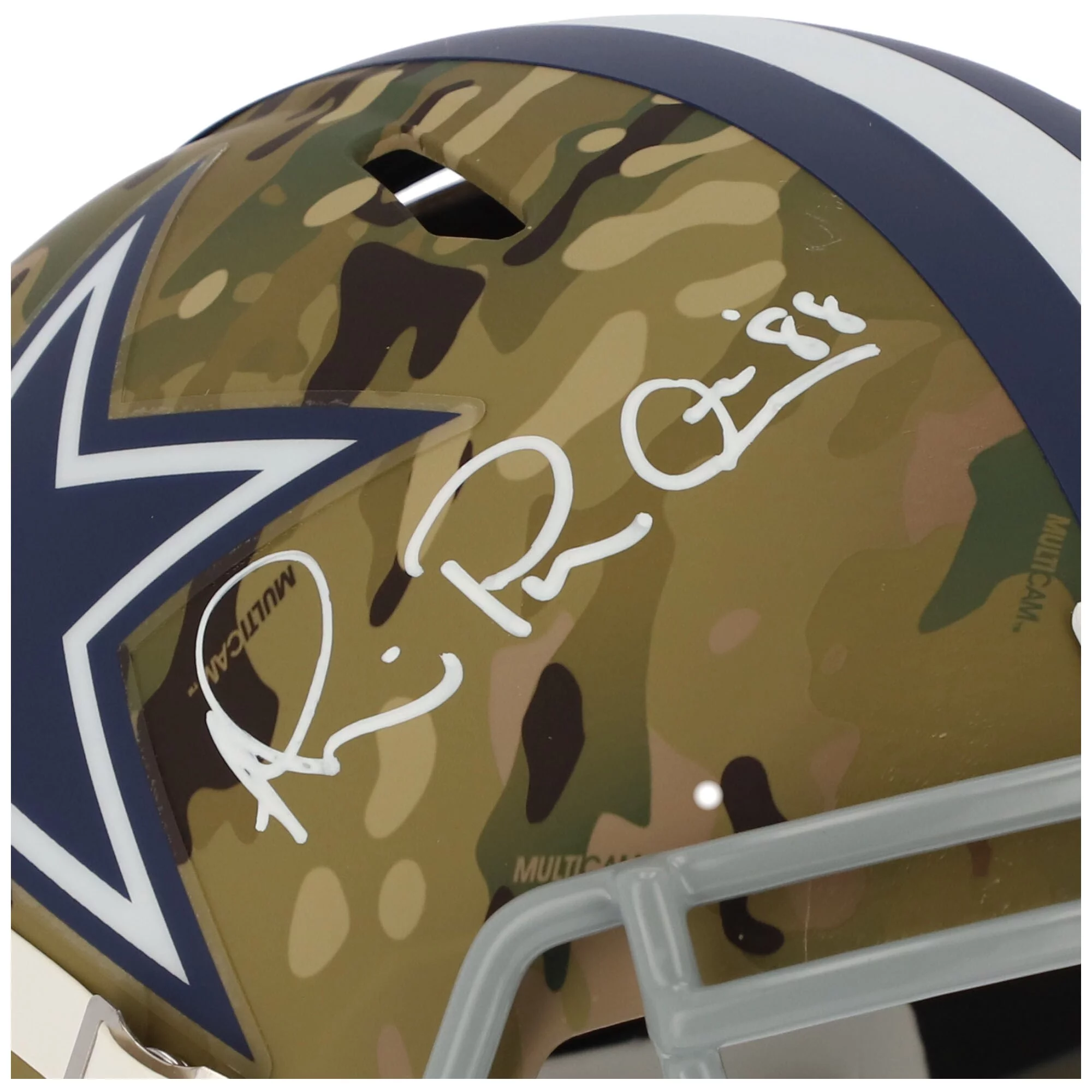 Michael Irvin Dallas Cowboys Autographed Riddell CAMO Alternate Speed Replica Helmet - Fanatics Authentic Certified