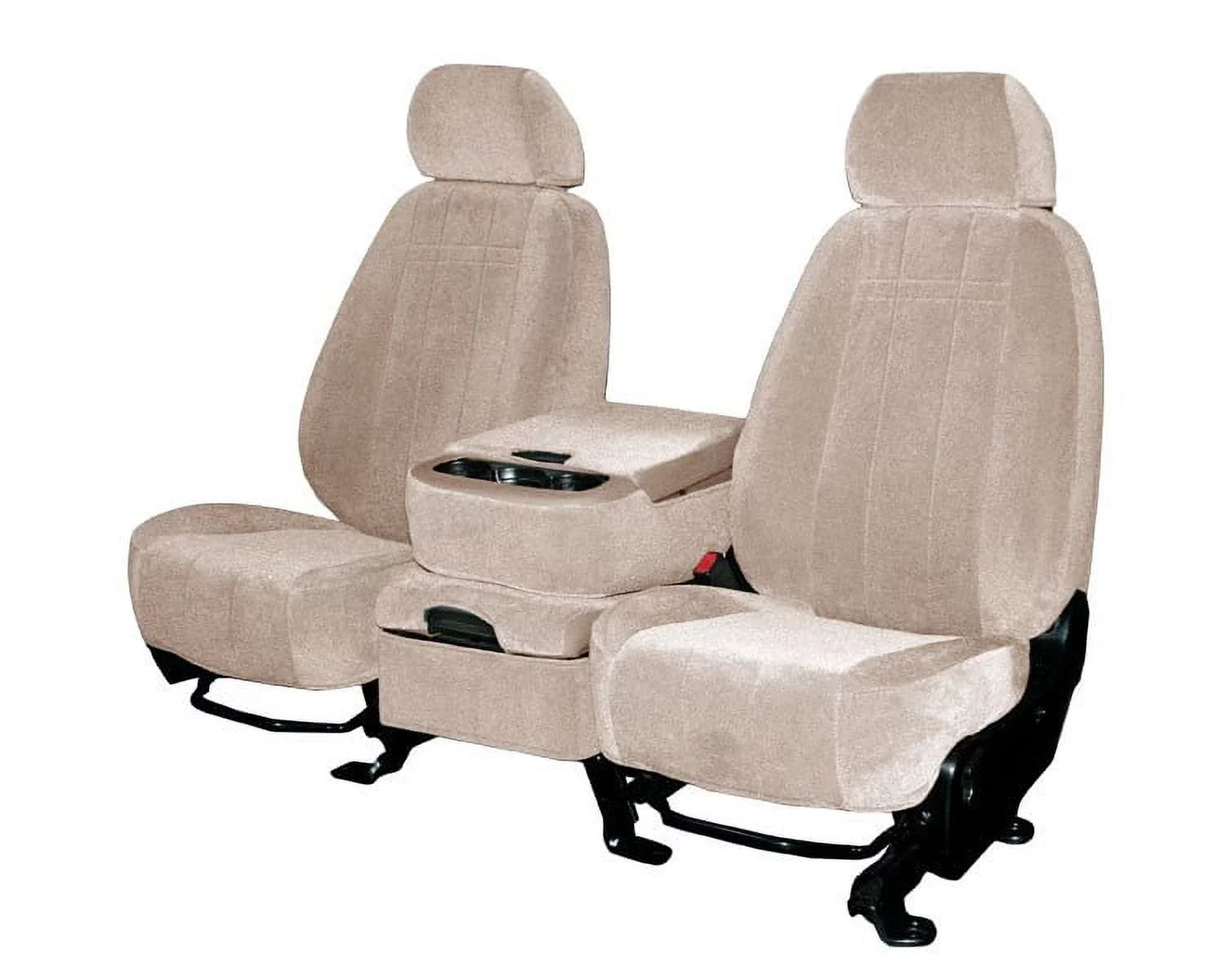 CalTrend Rear 60/40 Split Back & Solid Cushion O.E. Velour Seat Covers for 2020-2022 Nissan Rogue Sport - NS279-06RA Beige Classic Insert and Trim
