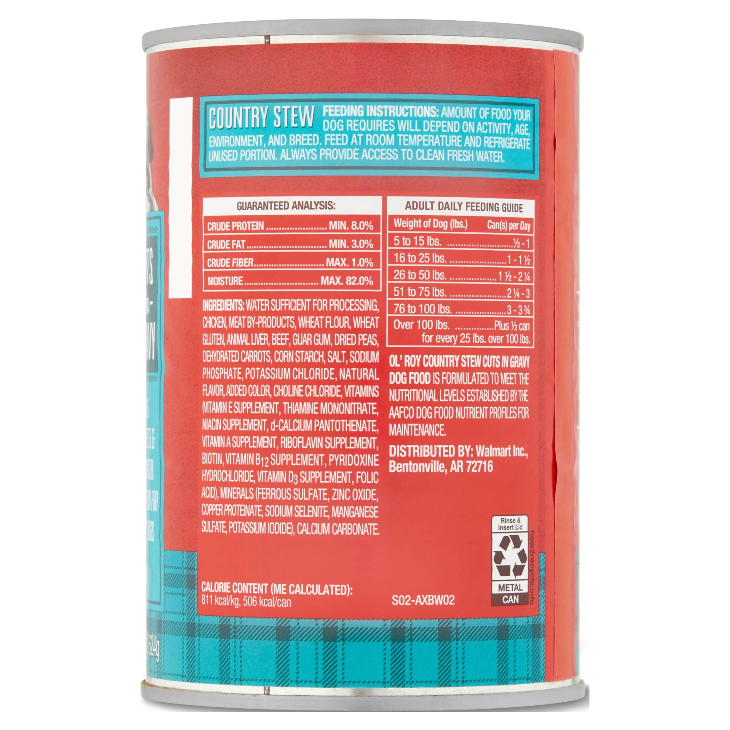 (12 pack) Ol' Roy Country Stew Cuts in Gravy Wet Dog Food, 22 oz Can