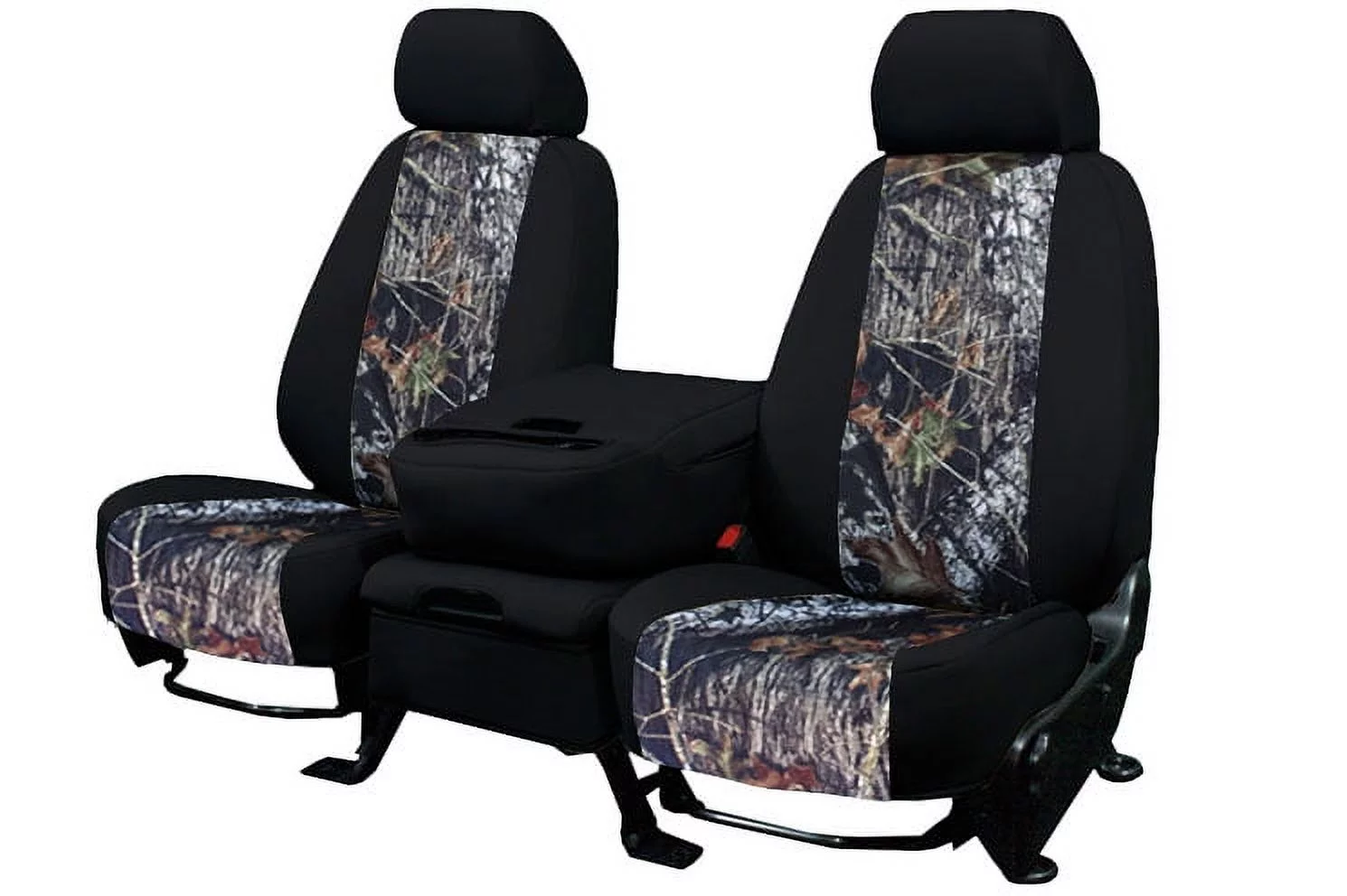 CalTrend Rear 40/60 Split Back & Solid Cushion Mossy Oak Seat Covers for 2017-2021 Chevy Bolt EV - CV600-78MB New Brake Up Insert with Black Trim