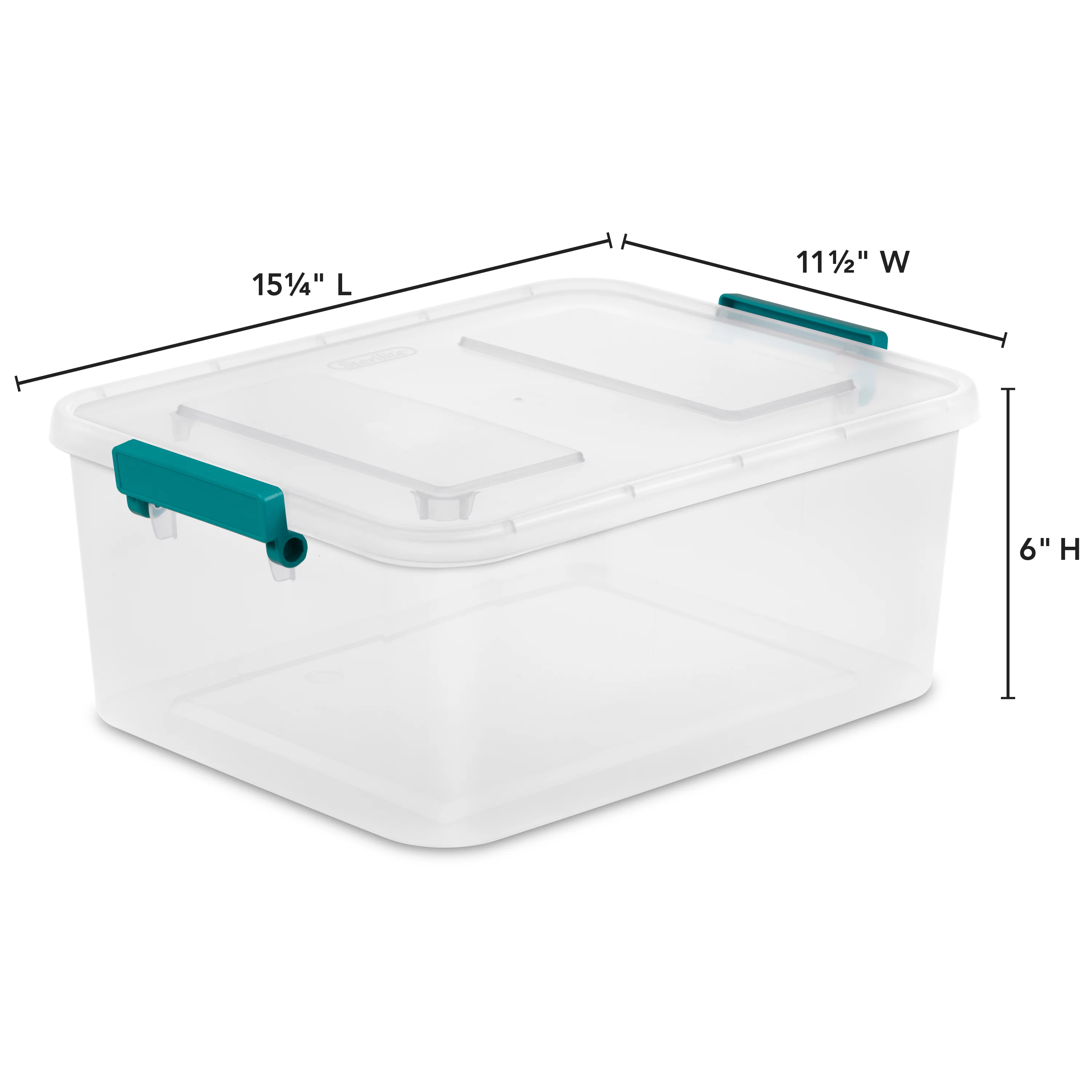 Sterilite 3.1 Gallon Clear Modular Latch Box, 2 Piece