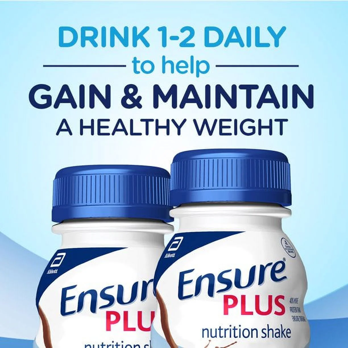 Ensure Plus Nutrition Shake with 13 grams of high-quality protein, Meal Replacement Shakes, Milk Chocolate, 8 fl oz, 16 count | 2 Packs - 32 count total