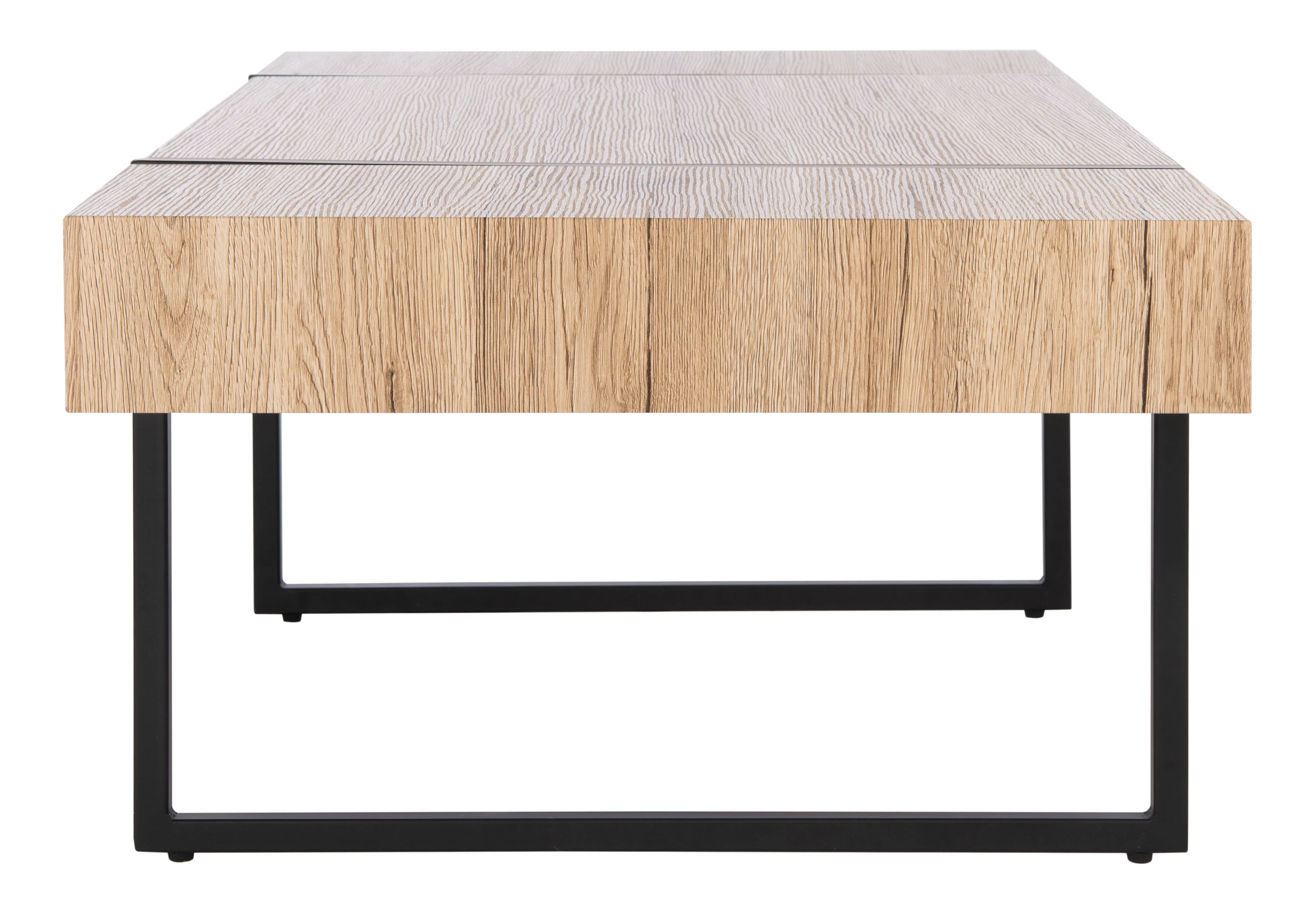 SAFAVIEH Tristan Rectangular Modern Coffee Table, Natural/Black