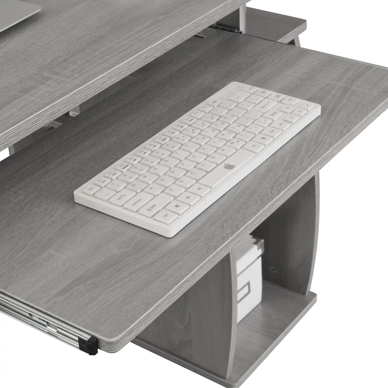 Dcenta Complete Computer Workstation Desk With Storage, Grey