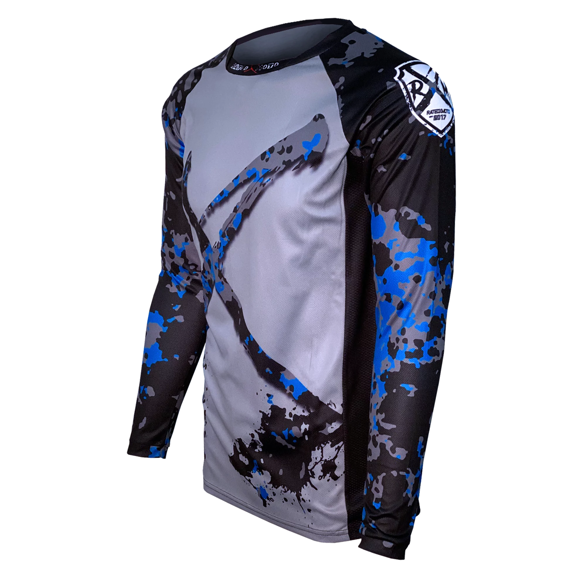 Men's Motocross Jersey Black, Blue Camo Urban X by Rated x Moto MX, ATV, Dirt Bike 2XL, XXL