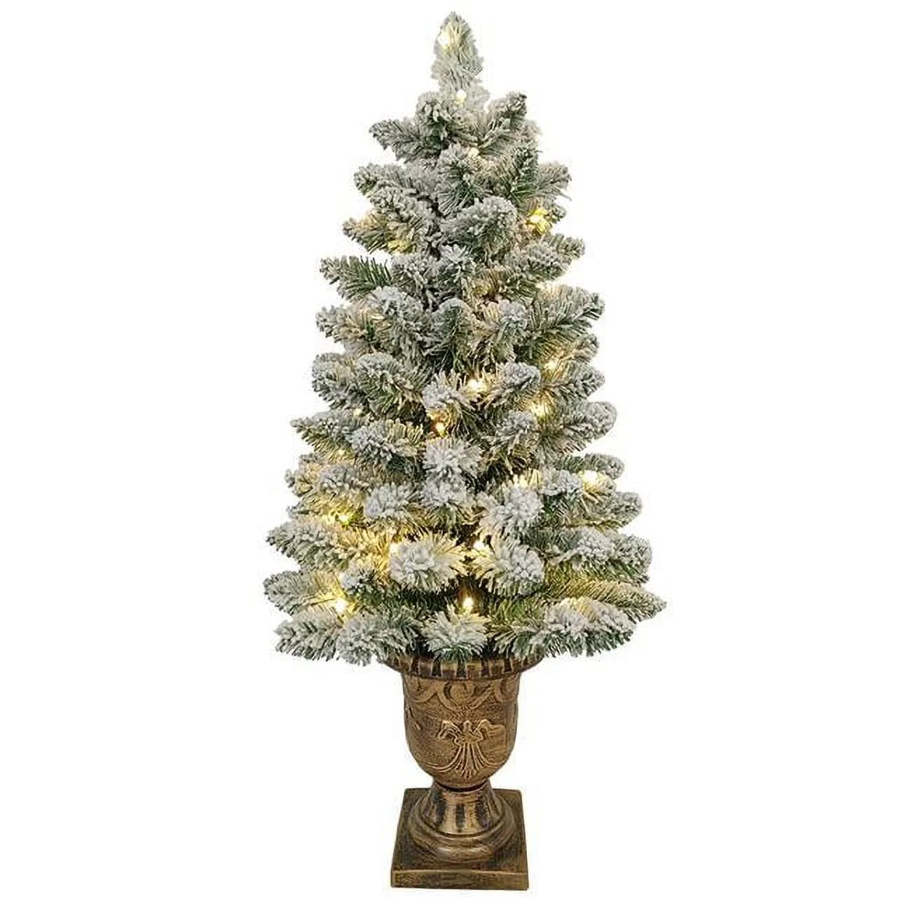 3 ft. Pre-Lit Warm White LED Pine Tree In Urn