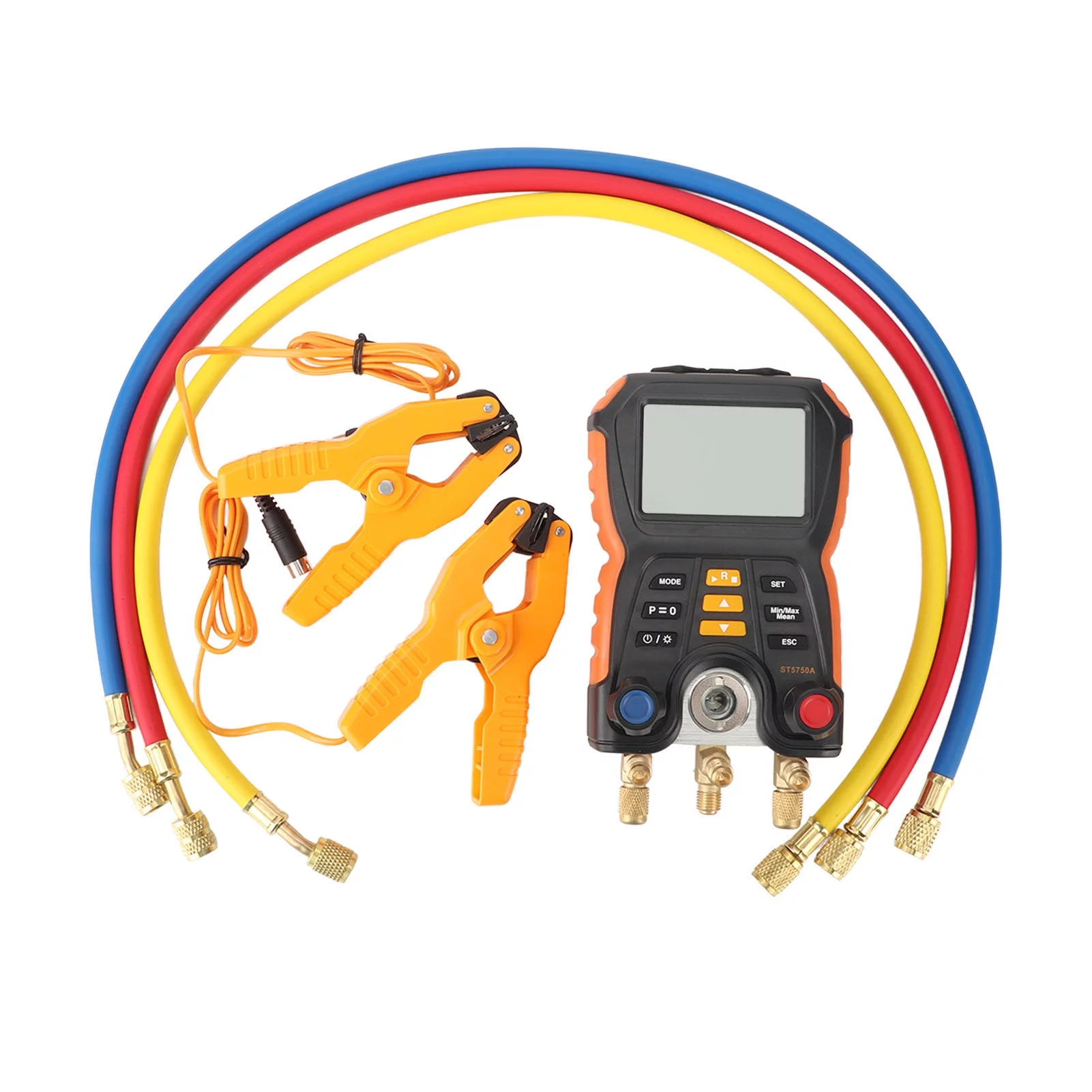 Digital Manifold Gauge Refrigeration Digital Manifold Gauge Accuracy 2 in 1 Pressure Temperature Tester Air Conditioner HVAC Digital Manifold Meter