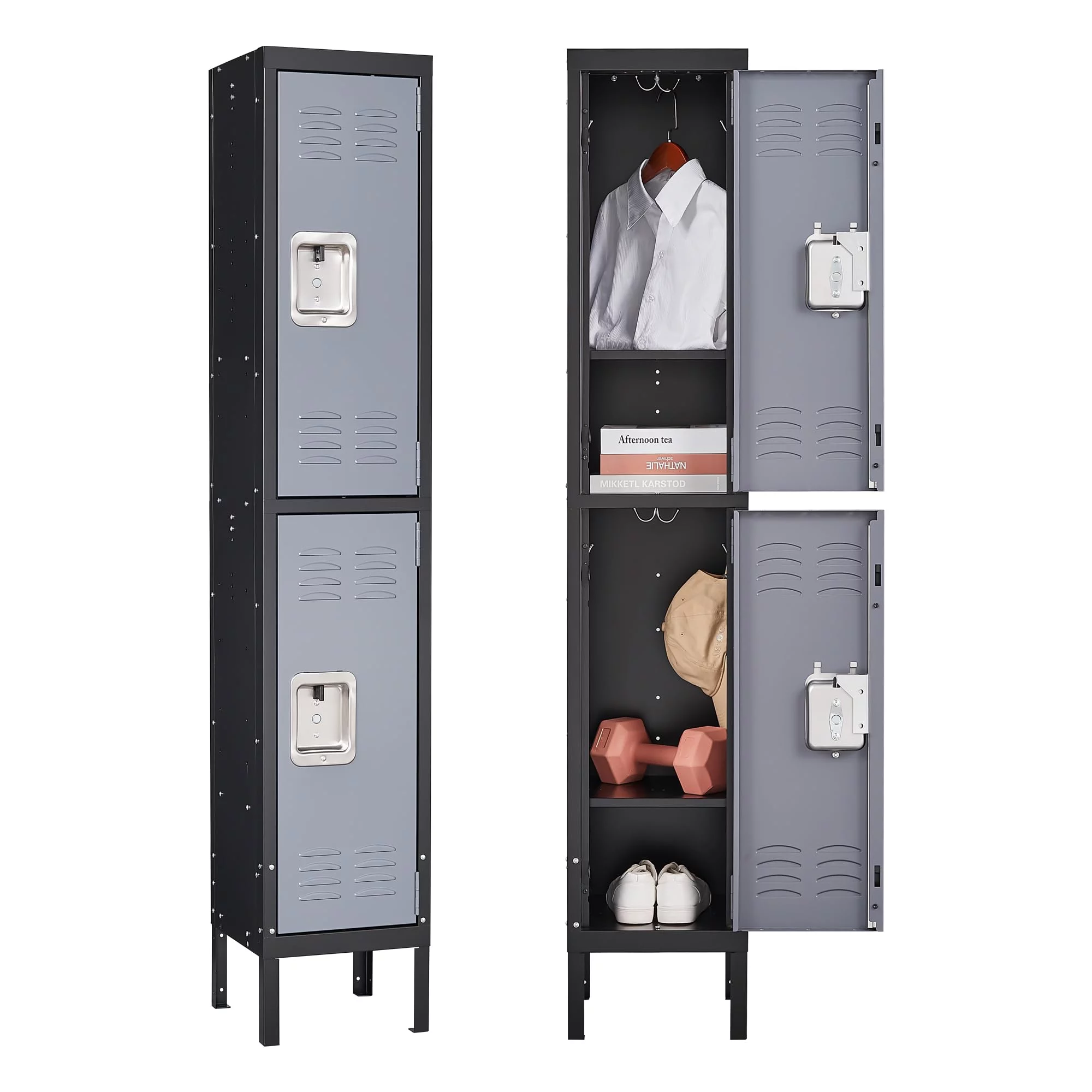 Fesbos Metal Locker, Metal Lockers for Employees with Lock, Storage Locker with Lock, Storage Locker Cabinet for Home, Tall Steel Storage Locker for Gym, School, Office
