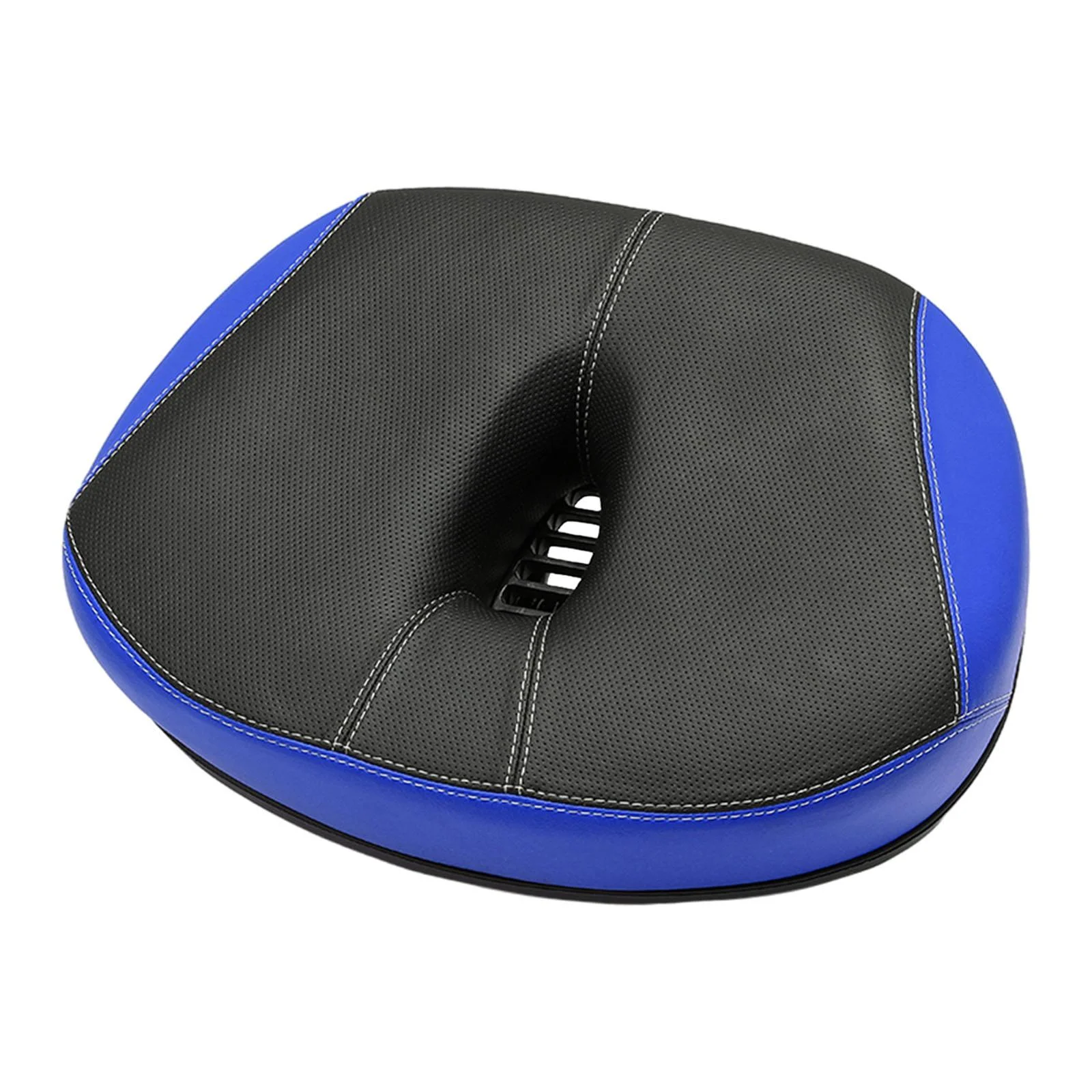 AMLESO Seat for Men And Women, Comfortable Seat Cushion, Wide Soft Saddle Seat, Noseless PU Saddle, for Leisure Riding Seat Blue