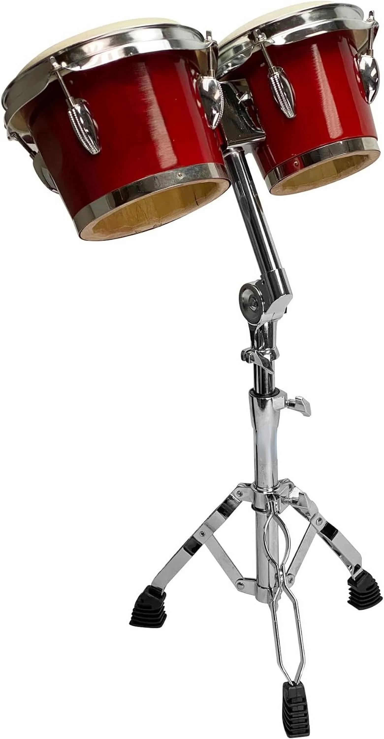 Bongo Stand+GIG Bag, Chrome PRO Double BRACED Pivot Adjustable Latin Percussion