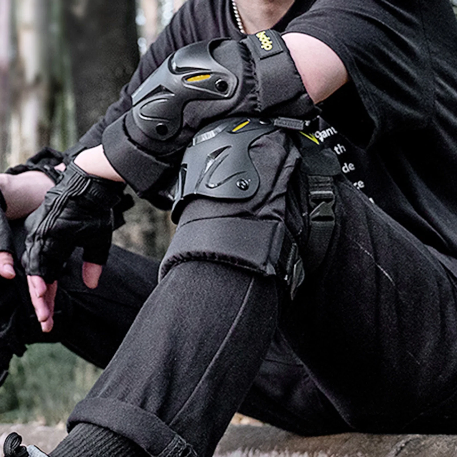 Protective gear suits,Pads 4 Piece Set Knee Eyes Knee Pads 4 Piece Set Piece Set Knee Buzhi Knee Mewmewcat Knee Conservation Knee