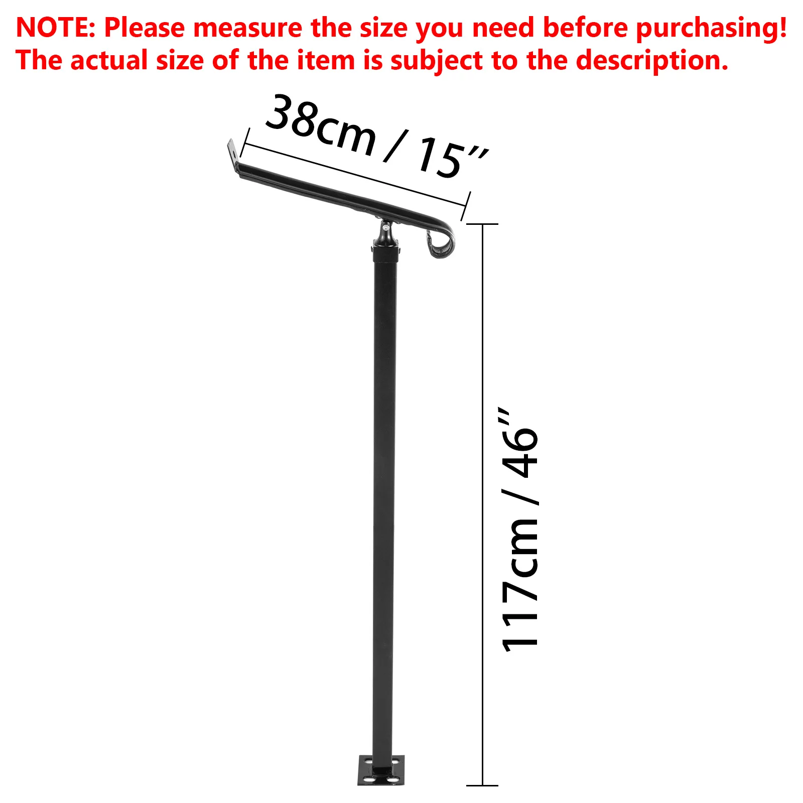 Vevor  Handrails for 1-2 Outdoor Steps, Black