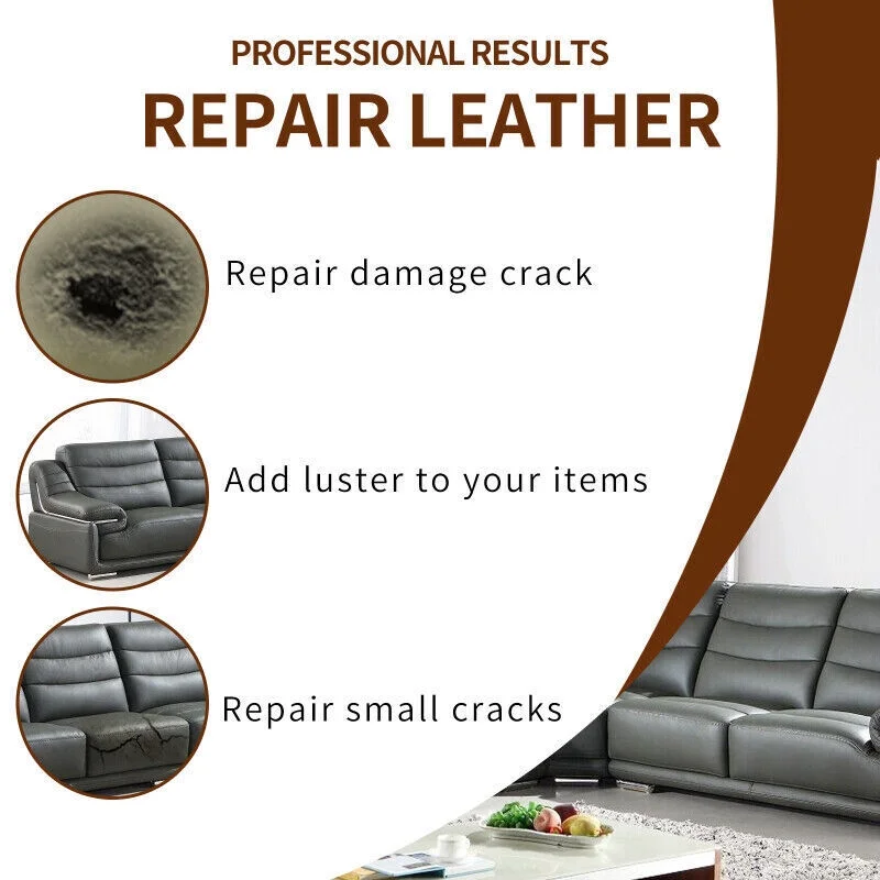 Advanced Leather Repair Kit Filler Vinyl DIY Car Seat Patch Sofa Rip Holes 🔥