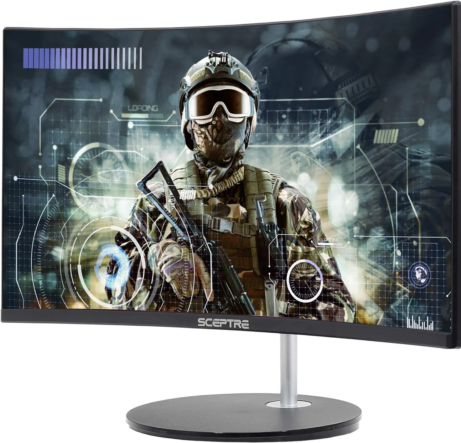 Curved 24-inch Gaming Monitor 1080p 98% sRGB HDMI x2 VGA Build-in Speakers, Machine Black