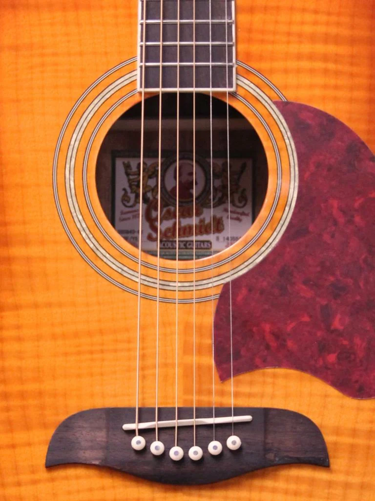 Oscar Schmidt OG2 Acoustic Guitar Flame Yellow Sunburst
