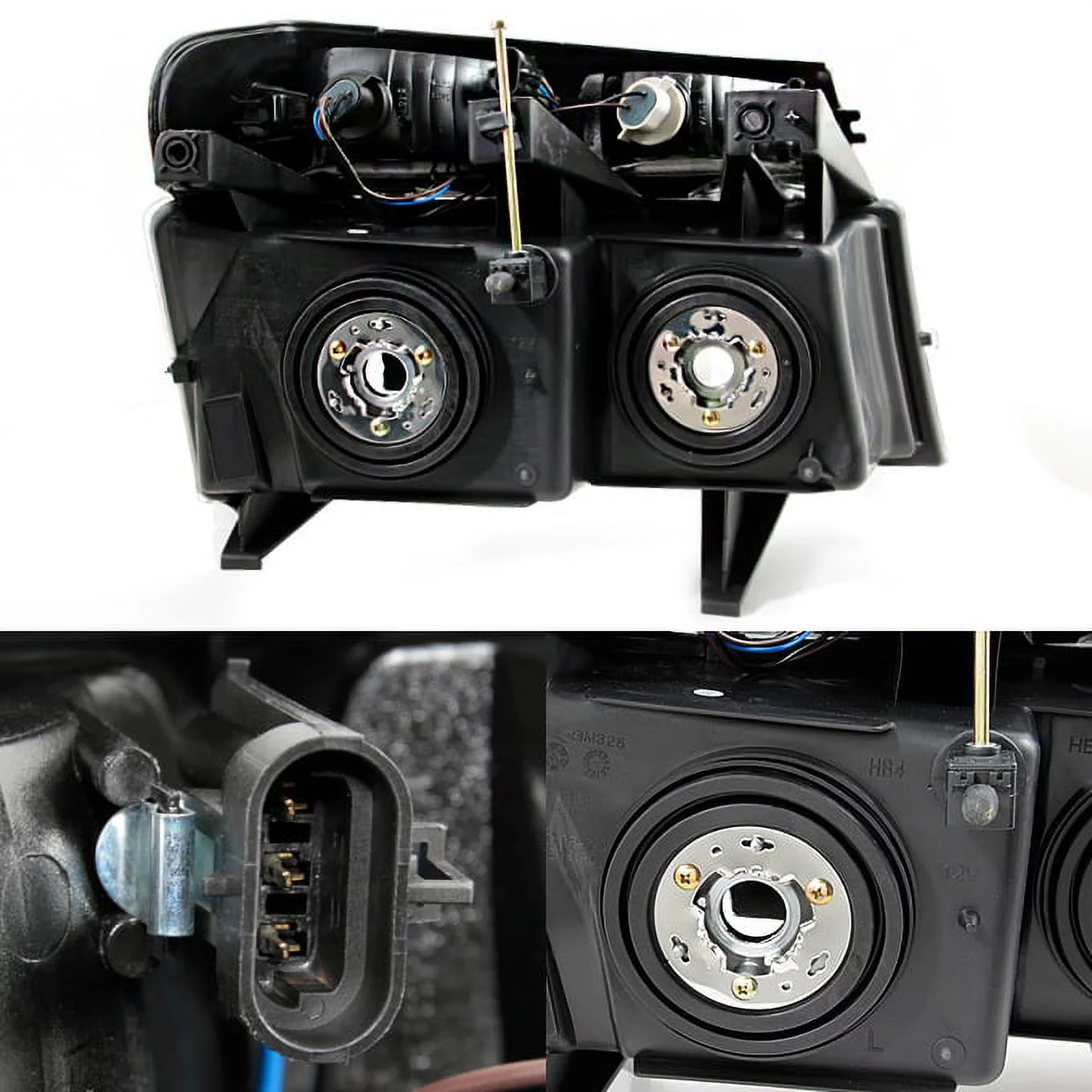 AKKON - For 2004-2012 Chevy Colorado | GMC Canyon Left + Right Black Smoke Head Lights & Black Tail Brake Lights