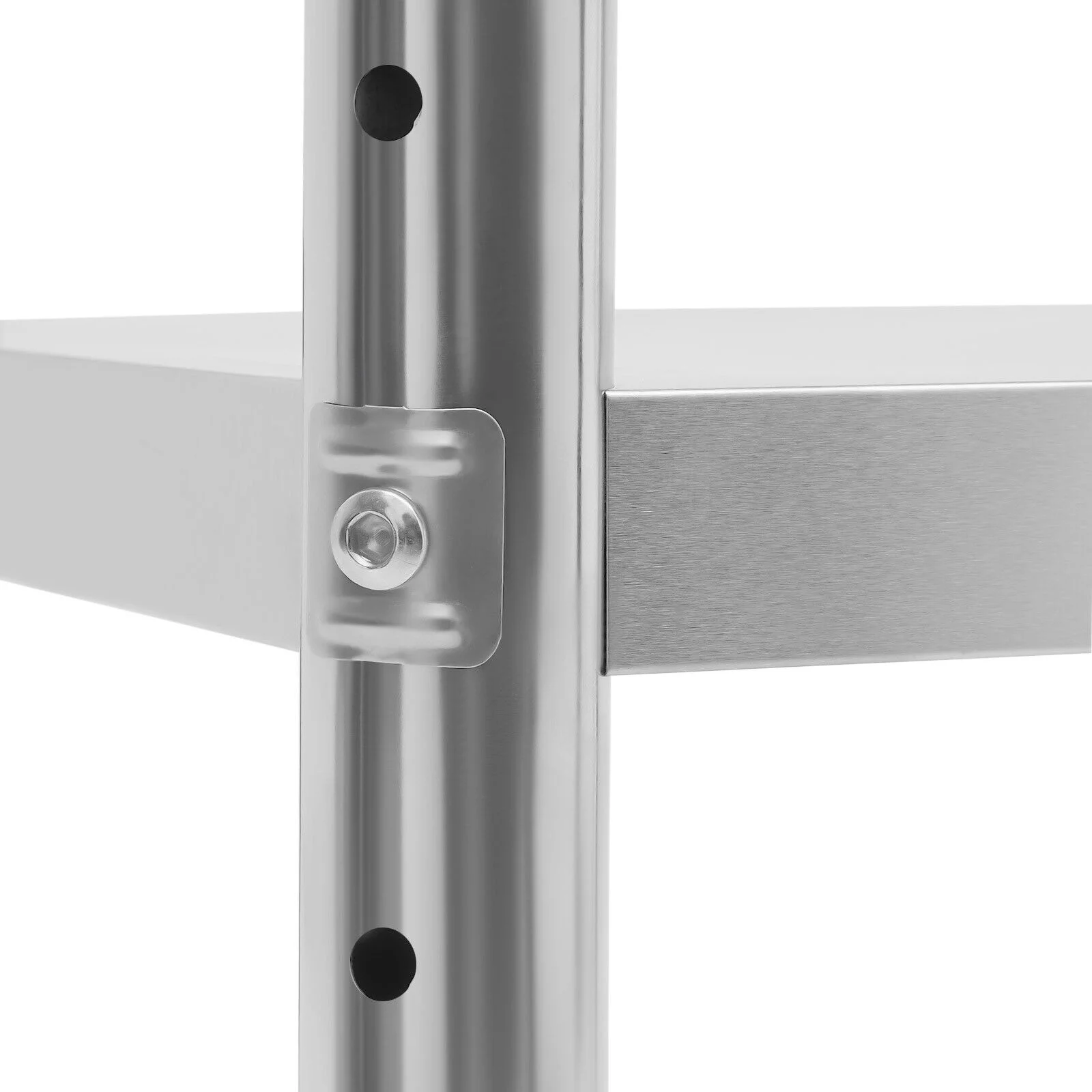 Commercial Stainless Steel Kitchen Prep Table Double Overshelf - 80*30*60cm