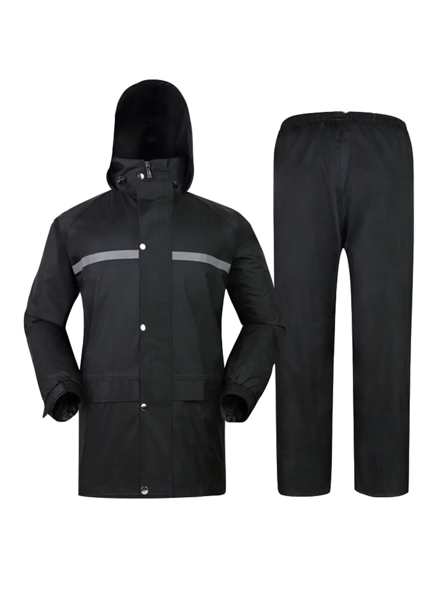 Rain Suits for Men Waterproof Lightweight Rain Gear Rain Coats with Eye-Catching Reflective Strip for Golf, Fishing,Hiking