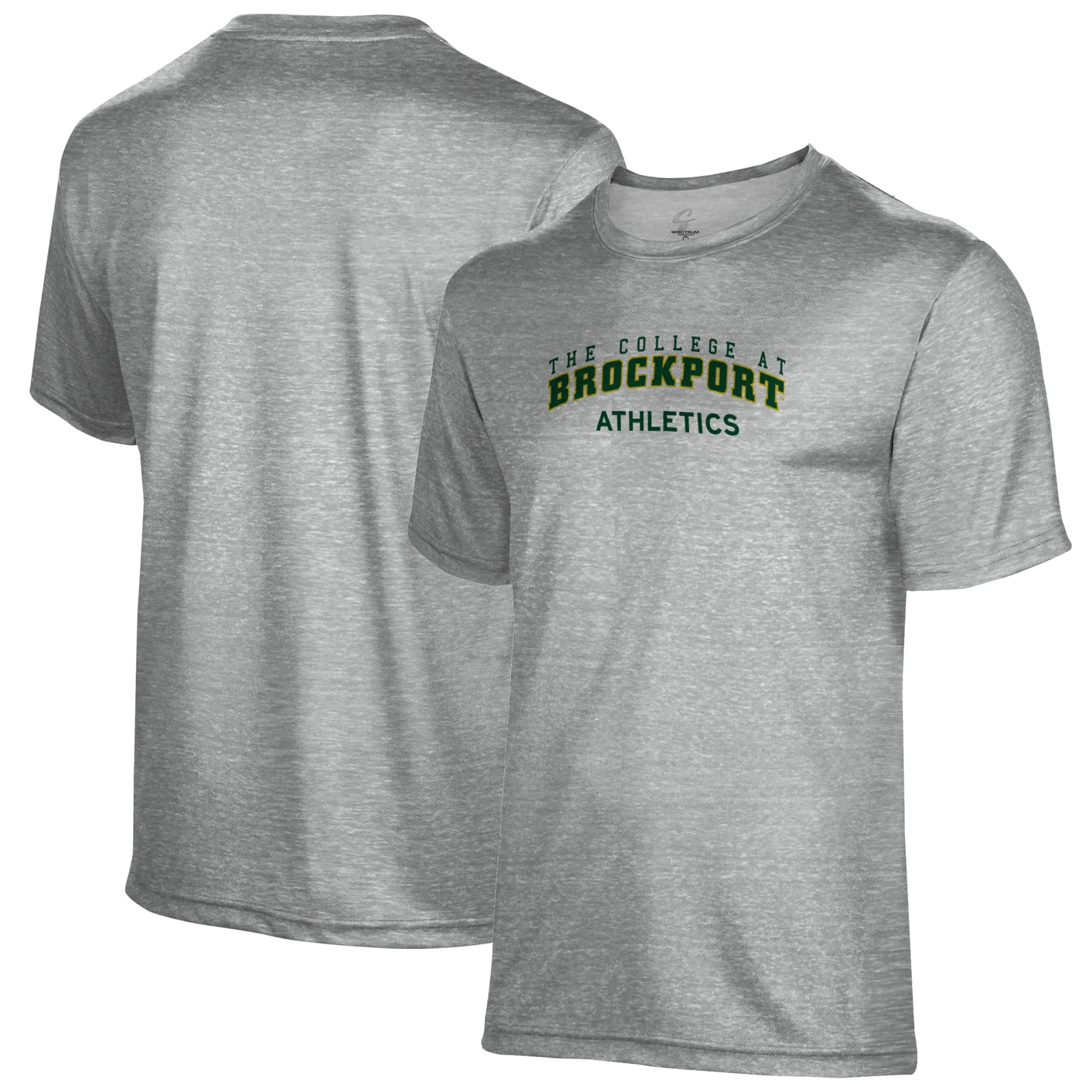 Men's Gray SUNY Brockport Golden Eagles Athletics Name Drop T-Shirt