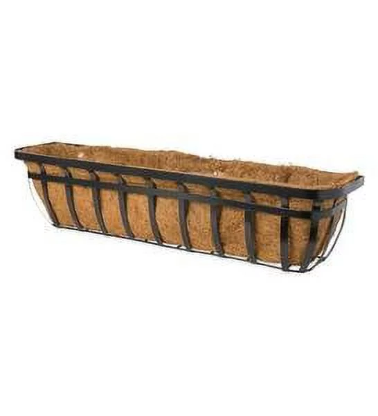 Panacea Flat Iron Series Planter Box, Black, 48