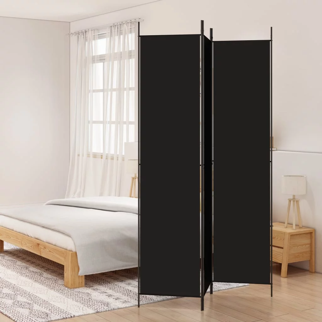 Anself 3-Panel Room Divider Black 59.1