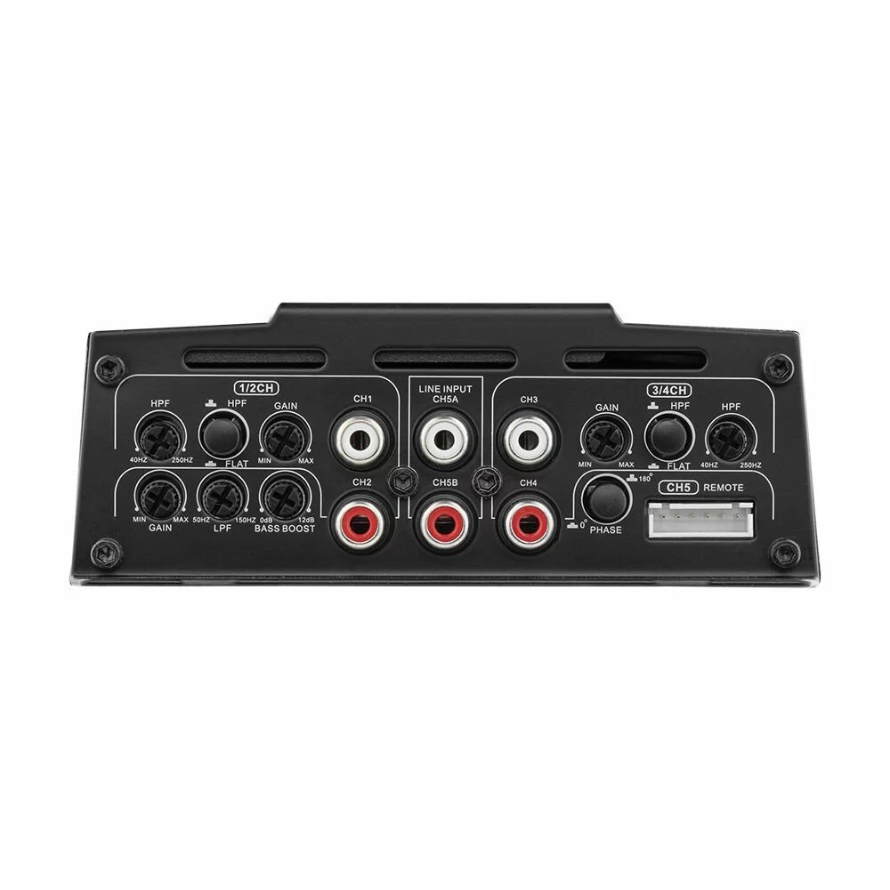 DS18 CANDY-X5B + Free Belva BAK46 4 Gauge Amp Wiring Kit 2000W Peak (800W RMS) Candy-X Series Full Range Class D 5-Channel Amplifier with Bass Remote