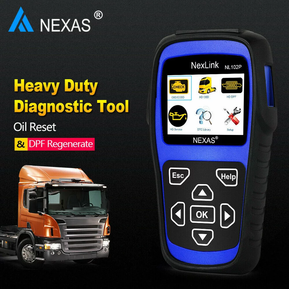 NEXAS NL102 OBD/EOBD+HDOBD Diagnostic Scanner Tools ABS EPS Engine Diagnostic Scan Tool