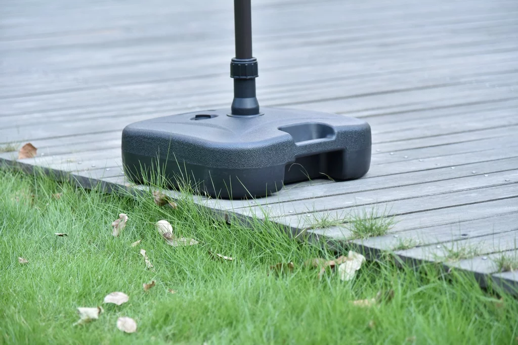 WestinTrends Square Patio Umbrella Fillable Plastic Base, Black