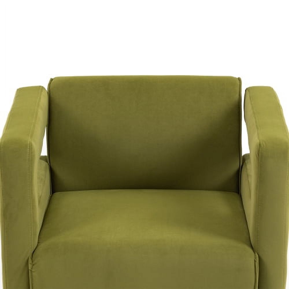 DremFaryoyo House hold  Degree Swivel Upholstered Tufted Living Room Chair Textured velvet Fabric Accent Chair with Metal Stand