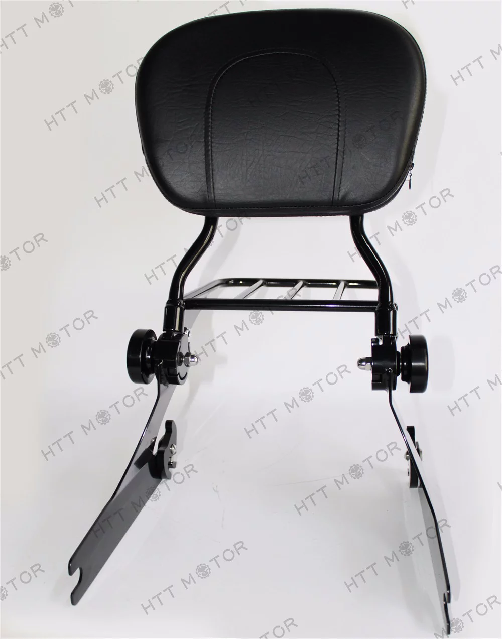 HTTMT- Adjustable Detachable Backrest Sissy Bar Luggage Rack For Harley Dyna 06up Black