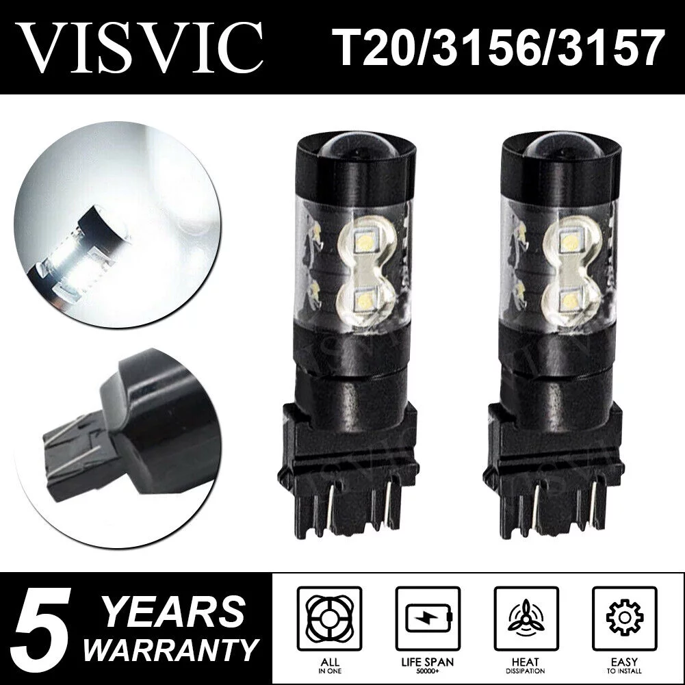 For GMC Sierra 1500 2500 HD 1999-13 White 6000K Switchback LED Turn Signal Light