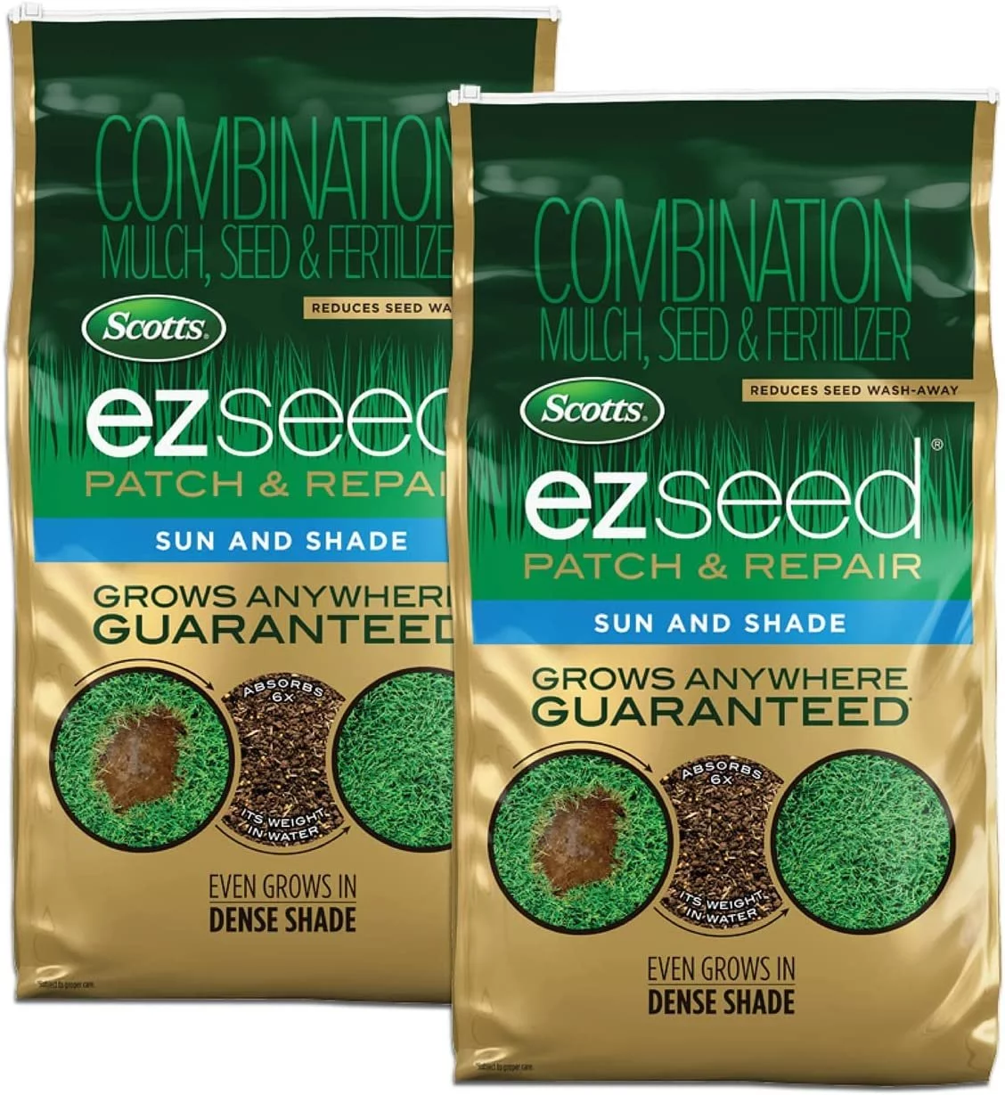 Scotts EZ Seed Patch & Repair Sun and Shade: Seeds up to 225 sq. ft, 2-Pack, 10 lb.