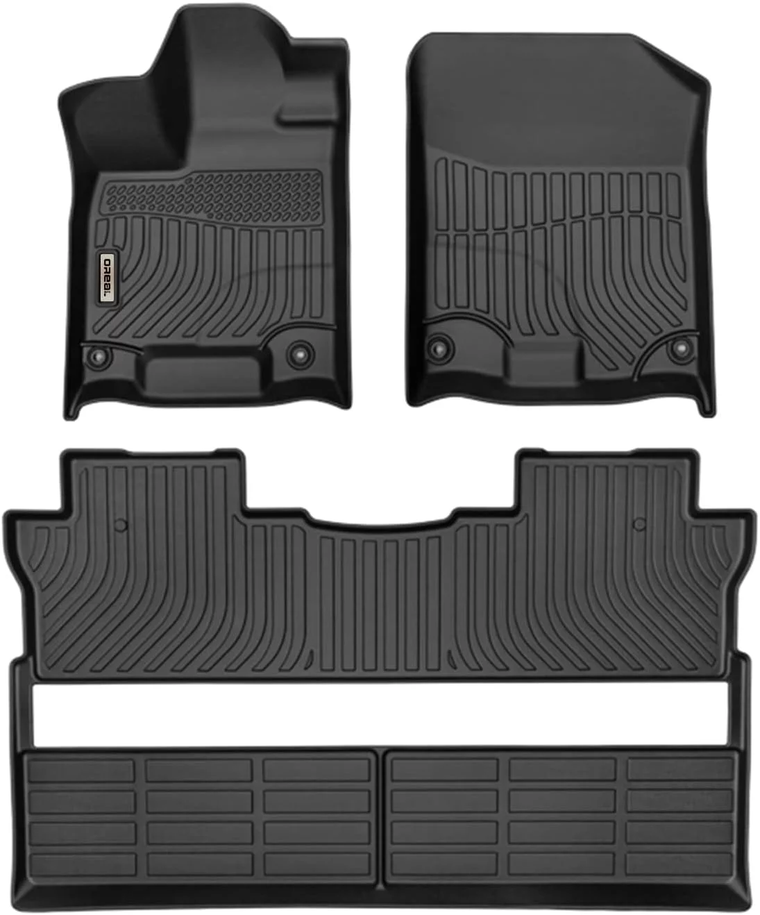 Black Floor Mats Liners Replacement for Honda Ridgeline 2017-2023 Heavy Duty All Weather Guard Front Rear Auto Carpet-Custom Fit-Tough/Durable/Odorless