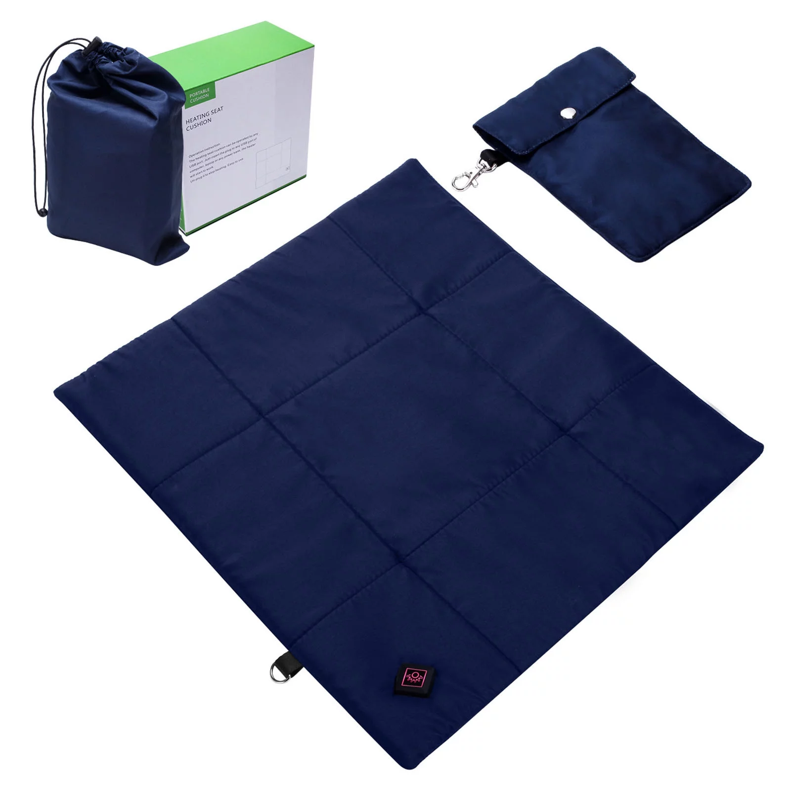 NLLSHGJ Portable Stadium Seat Heated Seat Cushion Extra Wide Heated Stadium Seat Upgraded 3 Speed Heated Cushion