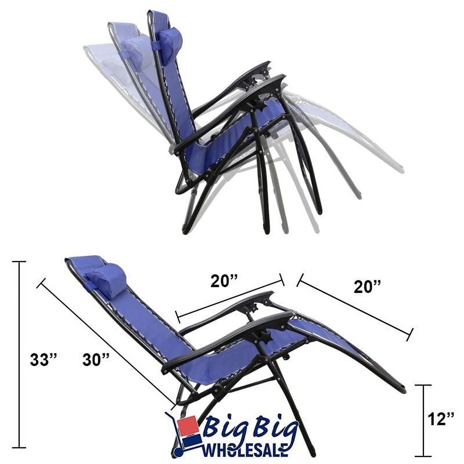 2 Zero Gravity Chairs Folding Lounge Outdoor Recliner Patio Beach Mesh Fabric