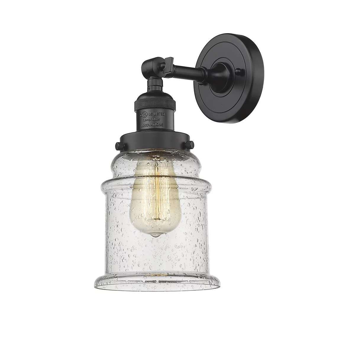 Innovations 203-OB-G184-LED Canton 1 Light Sconce part of the Franklin Restoration Collection, Oil Rubbed Bronze