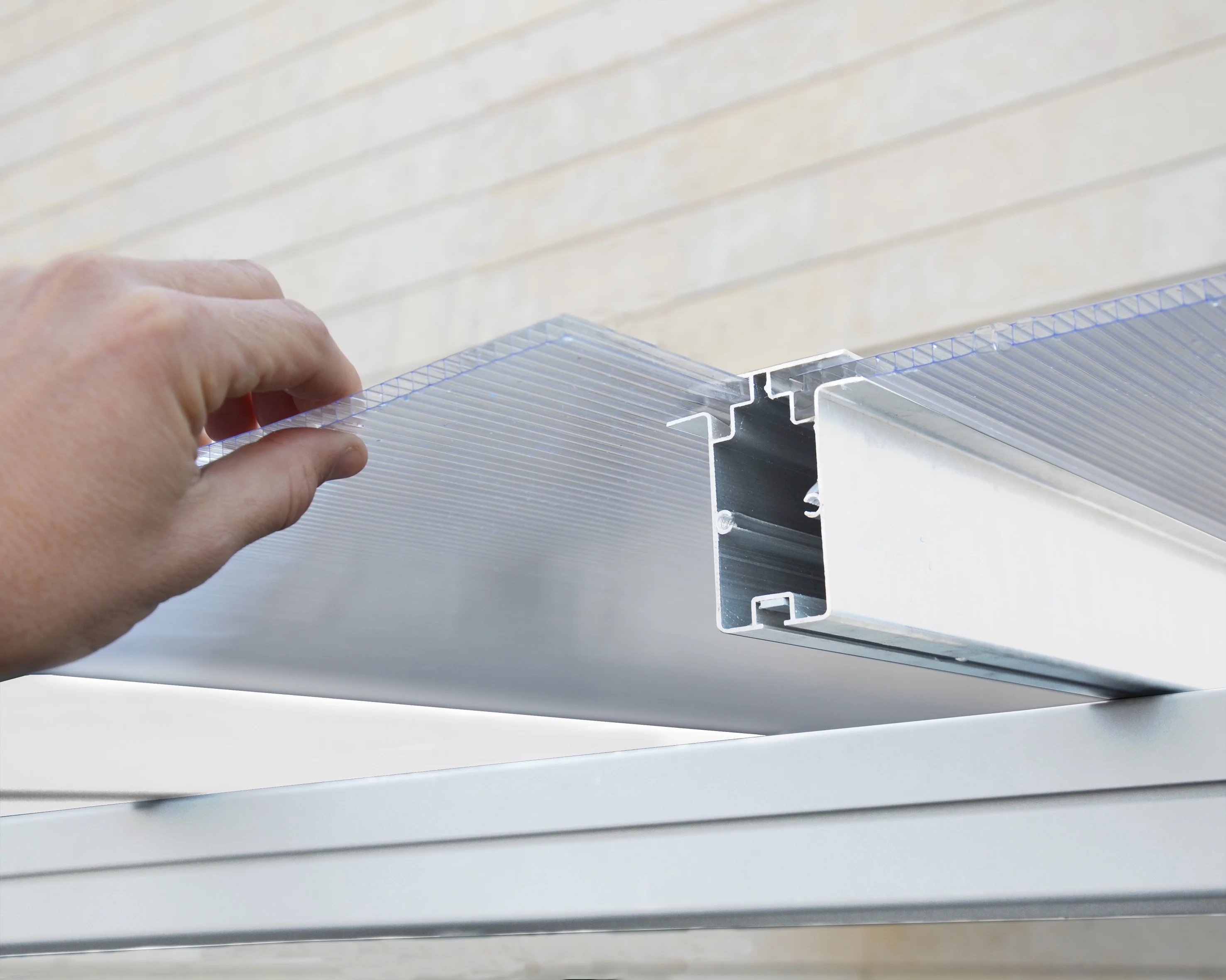 Palram - Canopia Sierra 7.5' x 15' Patio Cover - White/Clear