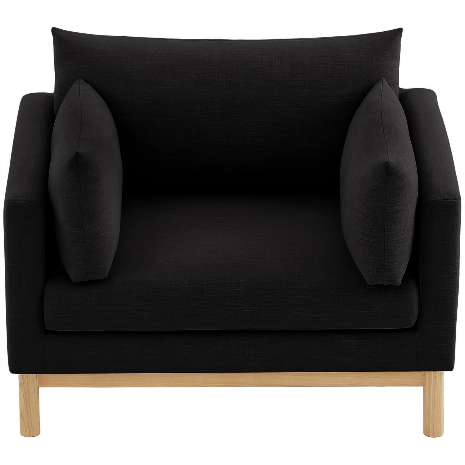 Meridian Furniture Langham Black Linen Textured Fabric Chair