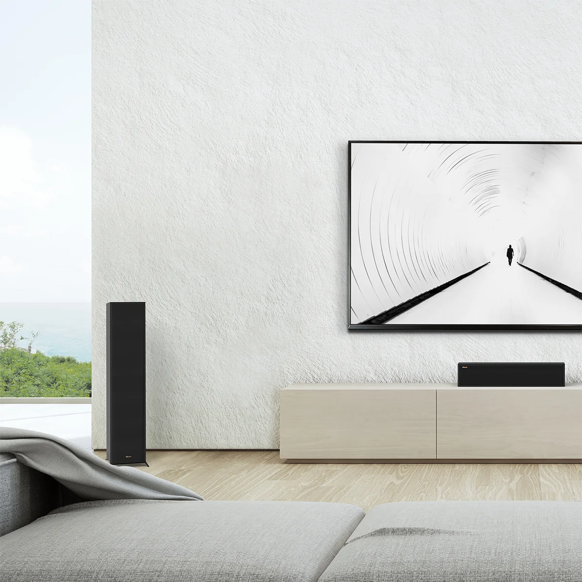 Klipsch RP-6000F II High-Fidelity Floorstanding Speaker (Pair) with Enhanced Bass Ebony Bundle with Deco Gear 100ft long 16 AWG Speaker Wire + High-Quality Brass Speaker Banana Plugs, 5-Pair