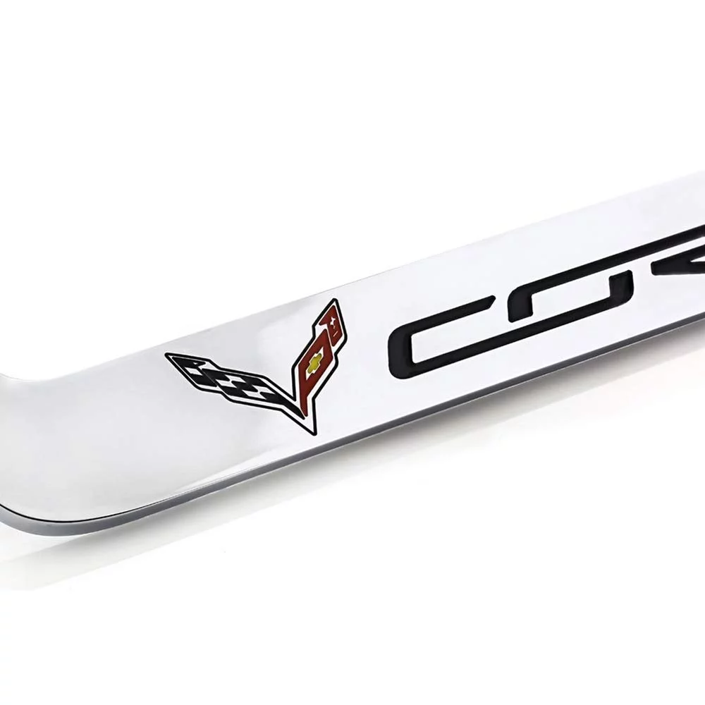 C7 Corvette Stingray License Plate Frame - Chrome