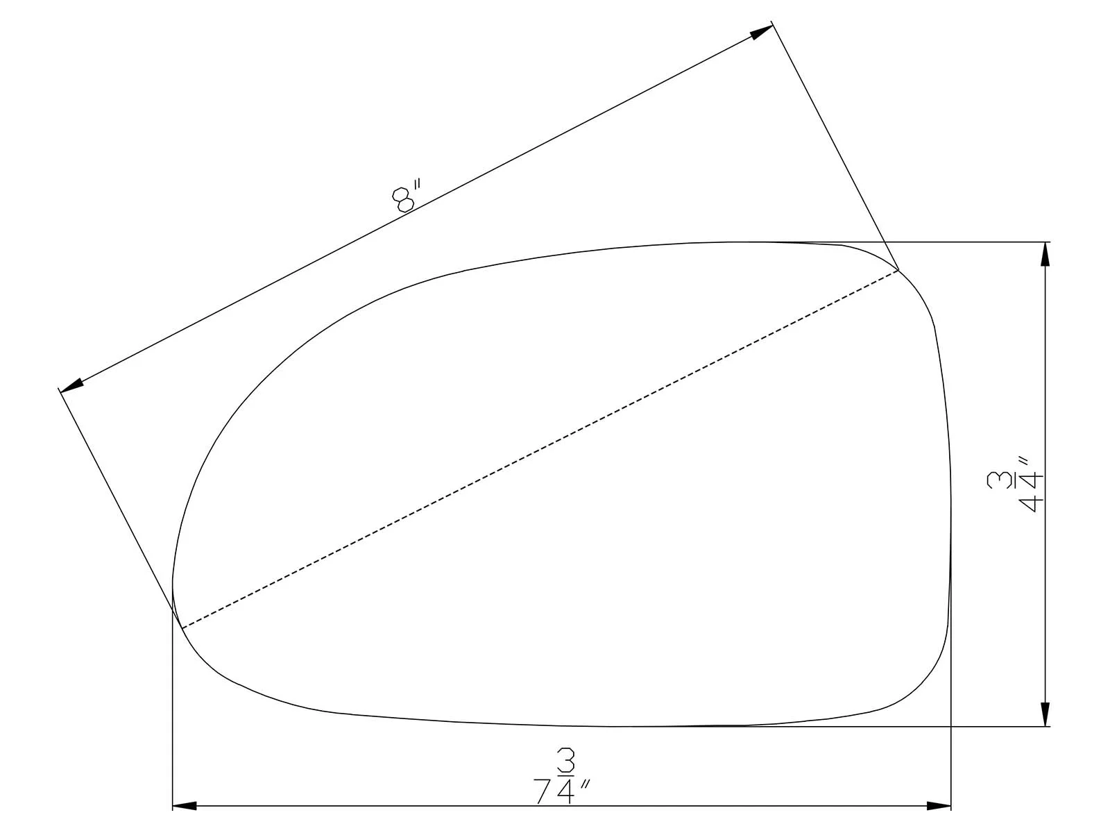 APA Replacement Mirror Glass 5x7