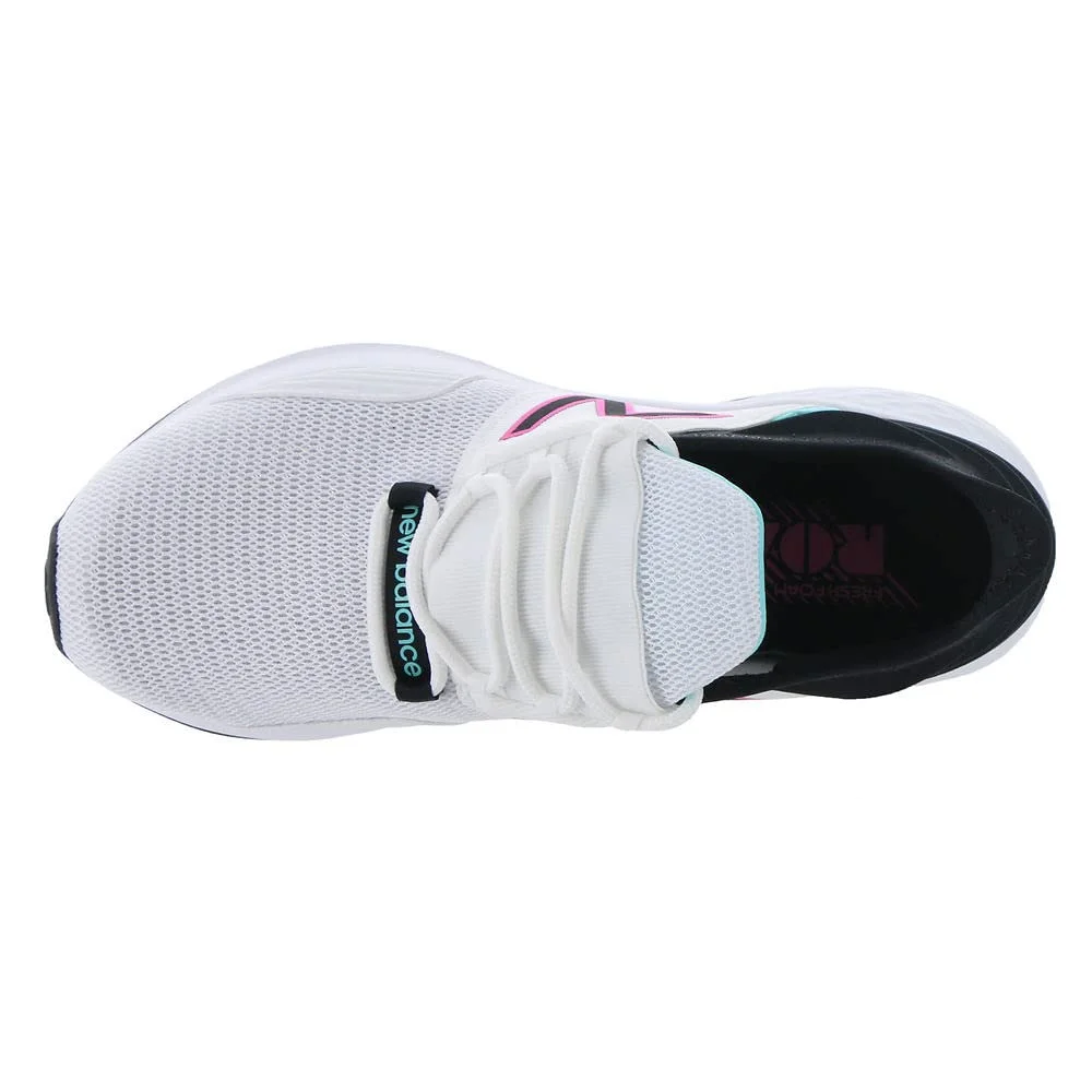 New Balance Women's Fresh Foam Roav V1 Running Shoe, White/Black/Surf, 7