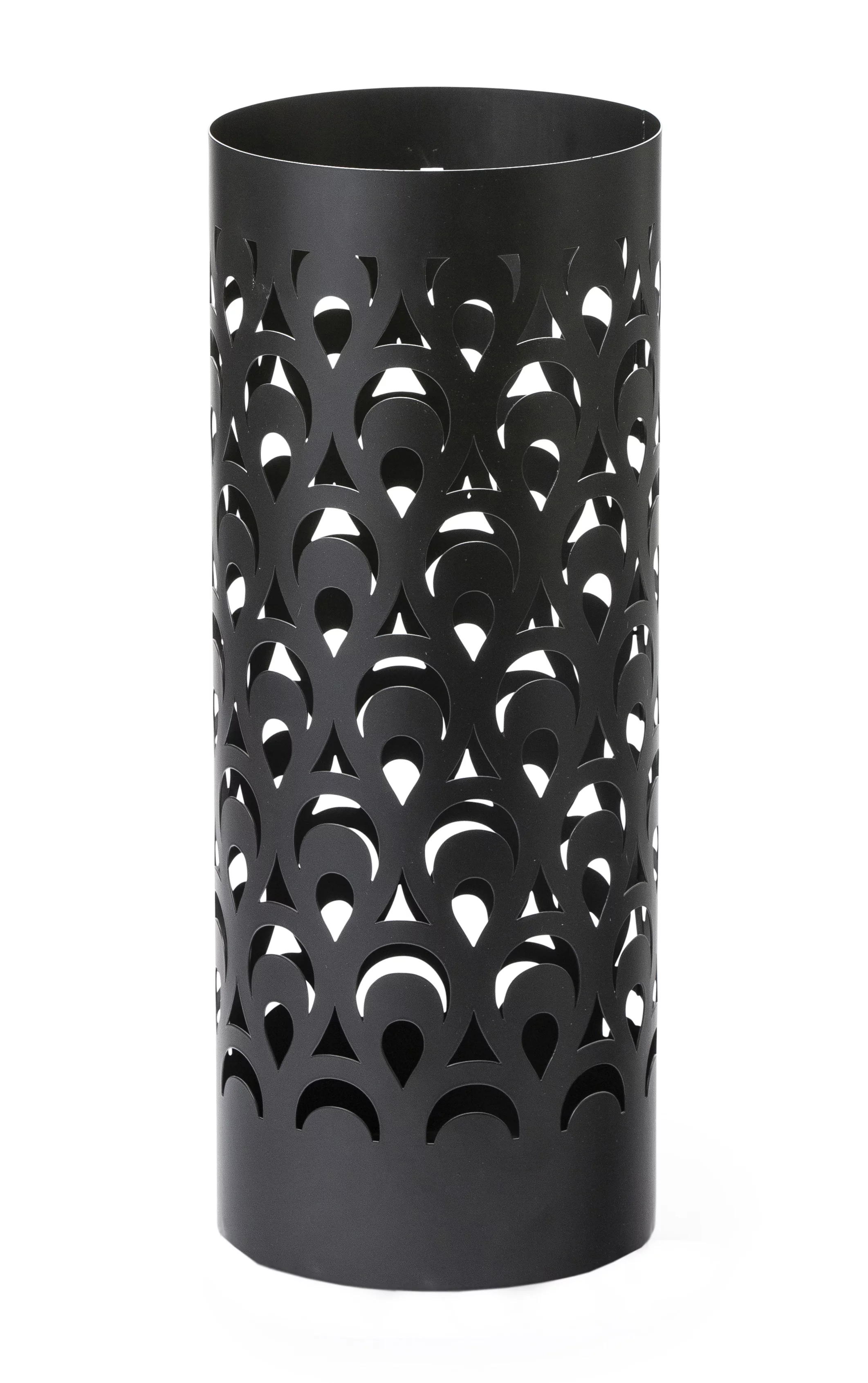 Mango Steam Modern Corner Umbrella Holder, Peacock Metal Black