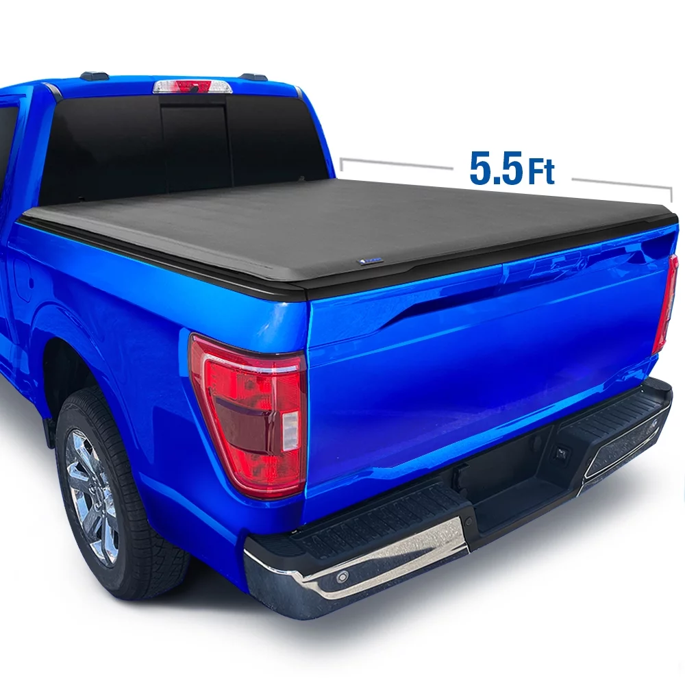 Tyger Auto T1 Soft Roll-up Truck Bed Tonneau Cover Compatible with 2021-2023 Ford F-150 | 5.5' Bed | TG-BC1F9064 | Vinyl