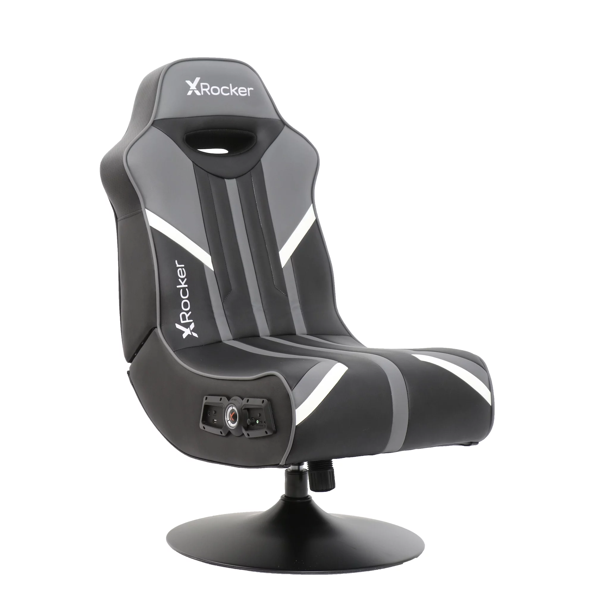 X Rocker Nebula Pedestal Gaming Chair Gray 2.1 Bluetooth Audio