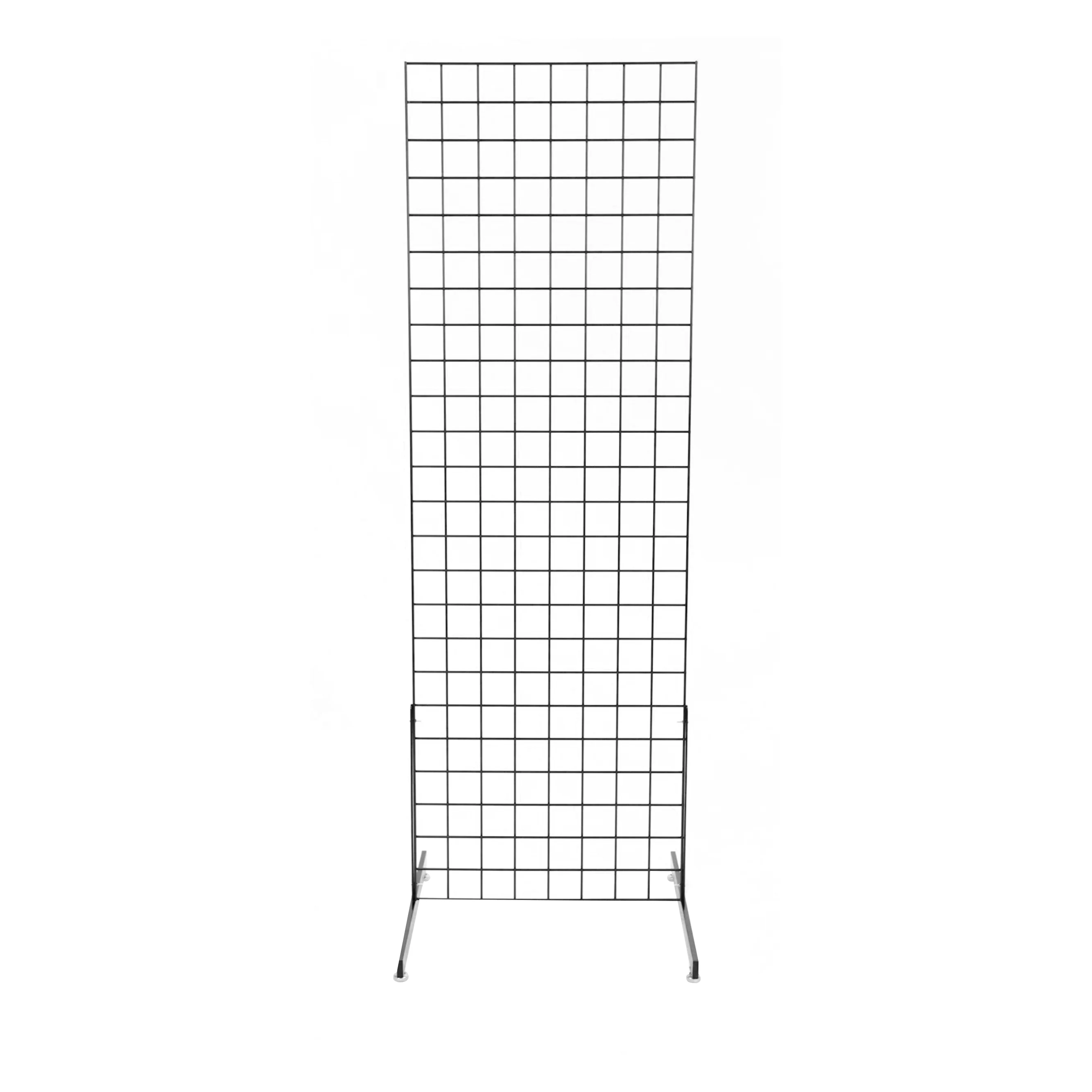 SSWBasics 2' X 6' Grid Wall Standing Fixture - Black
