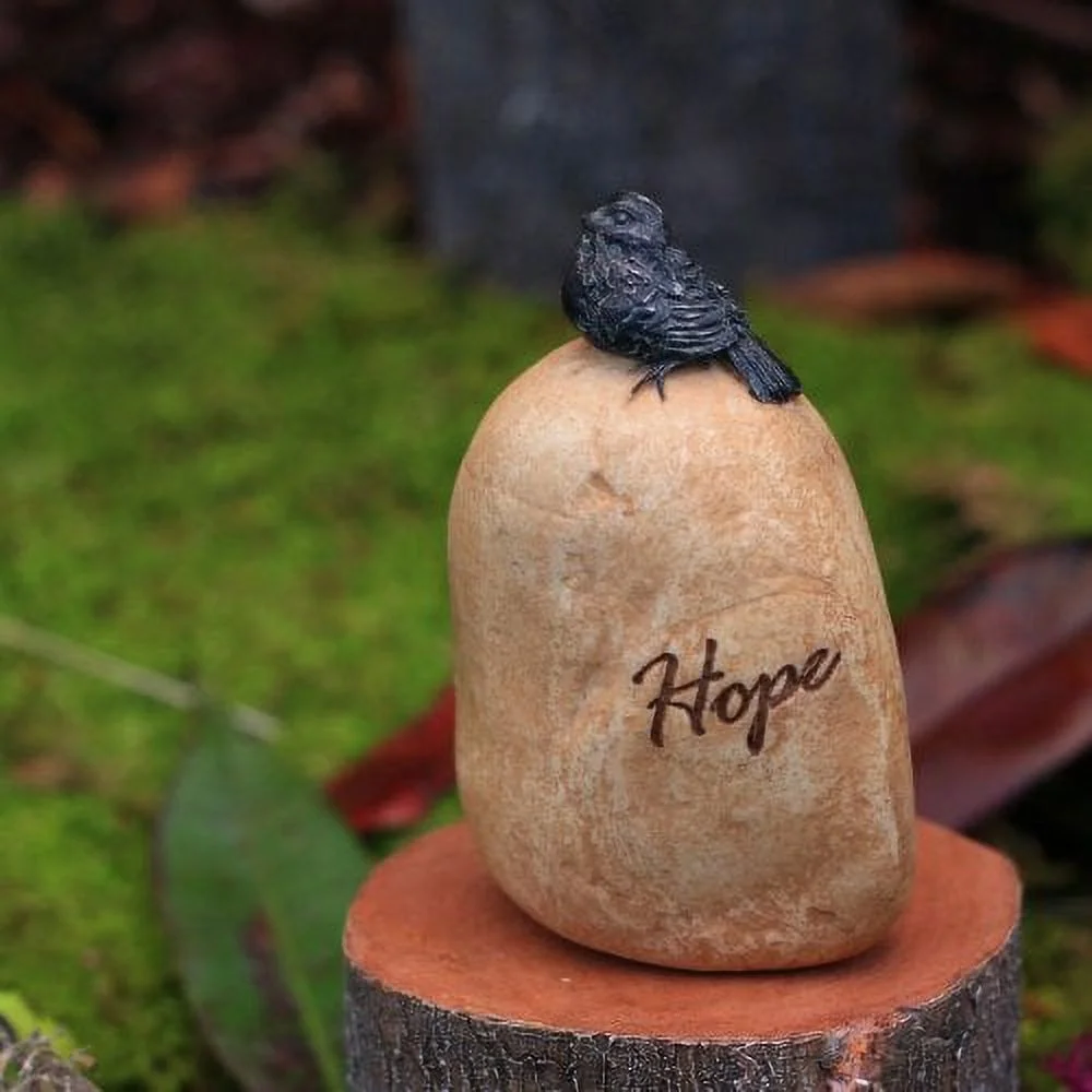 Top Collection Miniature Fairy Garden and Terrarium Inspirational Bird Stone 