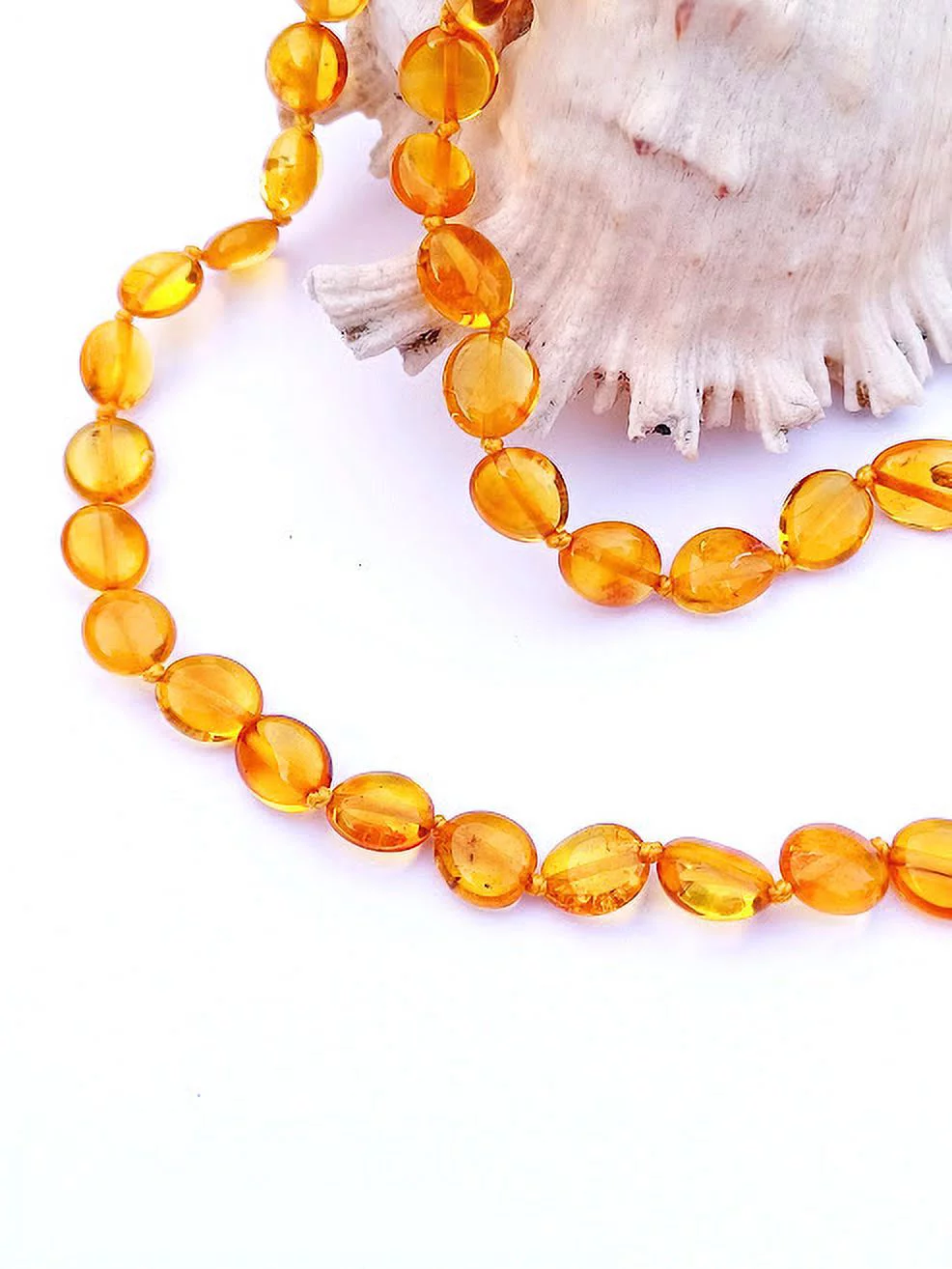 Genuine Baltic Amber Necklace, Natural Handmade Jewelry 17.5