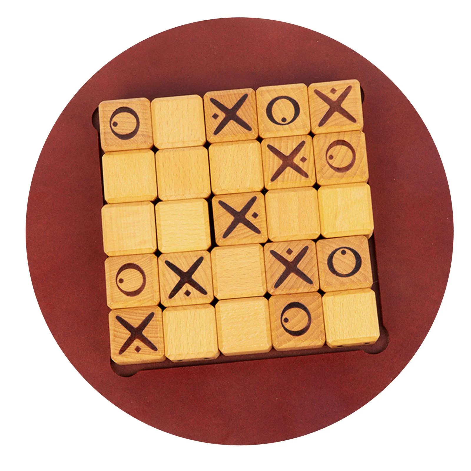MERIGLARE Tic TAC Toe Game Noughts and Crosses Farmhouse Decor Classic Board Games Coffee Table Games for Children Outdoor Indoor Gifts Large